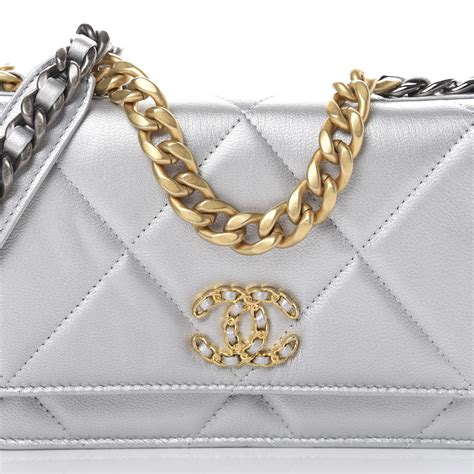 chanel woc silver chain